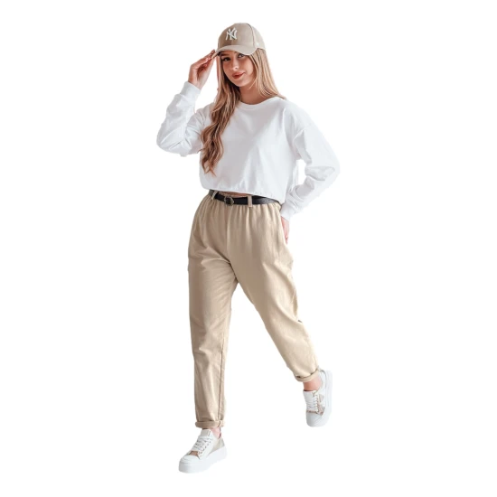 Sieviešu brūnas bikses ar jostu Taizeme UY2549