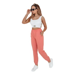 Sieviešu persikās krāsas treniņbikses STIVEL