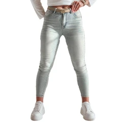 Sieviešu gaiši zili džinsi Skinniup