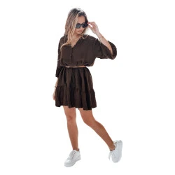 Sieviešu tumši brūna vasaras kleita Lyvonne