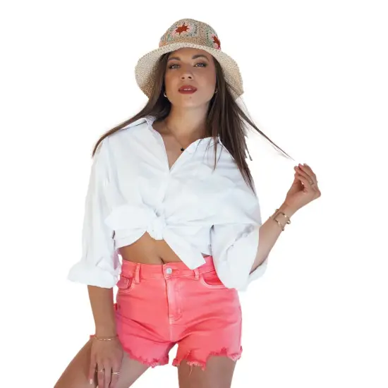 Sieviešu rozā džinsa šorti Sunylook SY0362