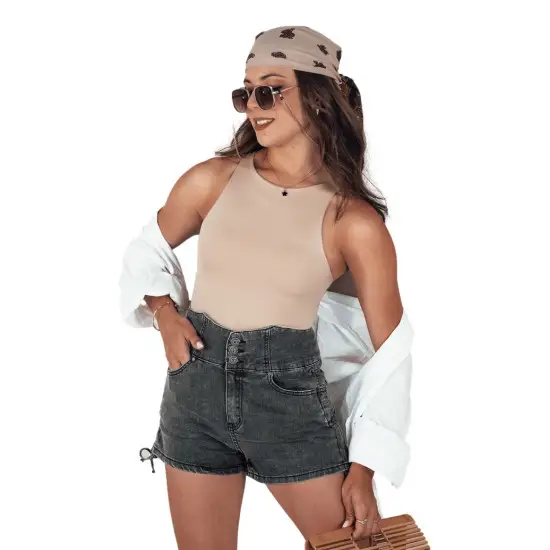 Sieviešu melni džinsa šorti Jeanlove SY0377
