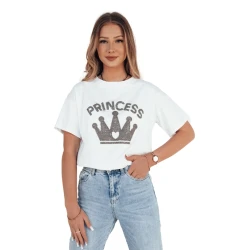 Sieviešu balts Princess T-krekls