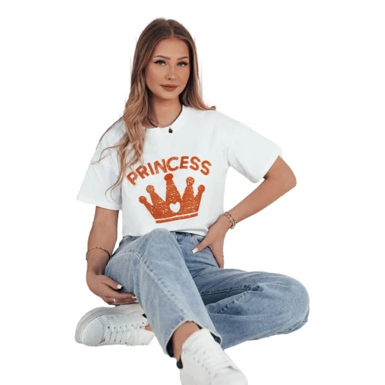 Sieviešu balts Princess T-krekls RY2392