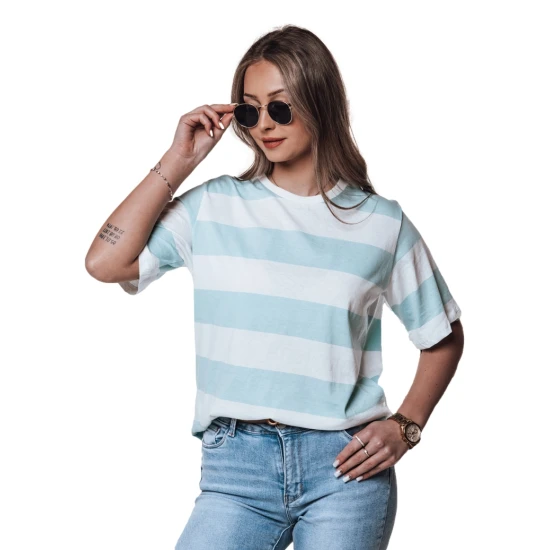 Sieviešu svītrains zils krekliņš Almin RY2562