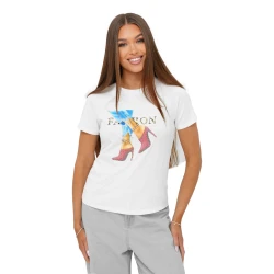 Sieviešu balts T-krekls Fact