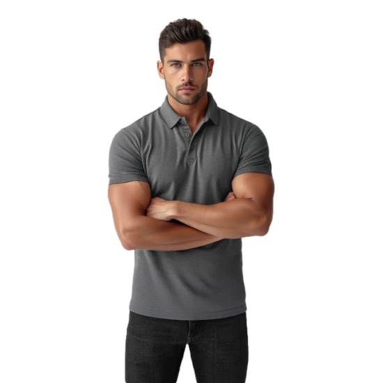 Vīriešu tumši pelēks polo krekls Casual JS/8T80/5