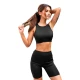 Sieviešu melns treniņtērps Sporta tērpi