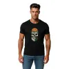 Vīriešu melns krekls Skull and Ball PK4022
