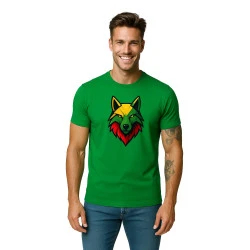 Vīriešu zaļš T-krekls Wolf