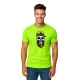 Vīriešu neona zaļš krekls Galvaskauss un cepure