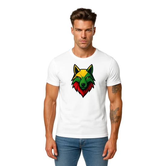 Vīriešu balts T-krekls Wolf PK4021