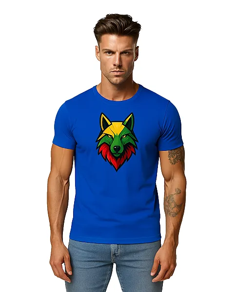 Vīriešu zils T-krekls Wolf