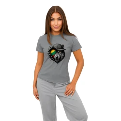 Sieviešu pelēks T-krekls Wolf grey