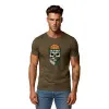 Vīriešu haki krekls Skull and Ball PK4022