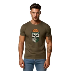 Vīriešu haki krekls Skull and Ball