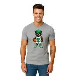 Vīriešu gaiši pelēks T-krekls Coon bez džempera