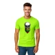 Vīriešu neona zaļš krekliņš Skull and Beard PK4015