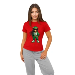 Sieviešu sarkans T-krekls Bear