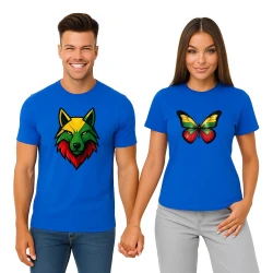 Zils T-kreklu komplekts Wolf-Dragon