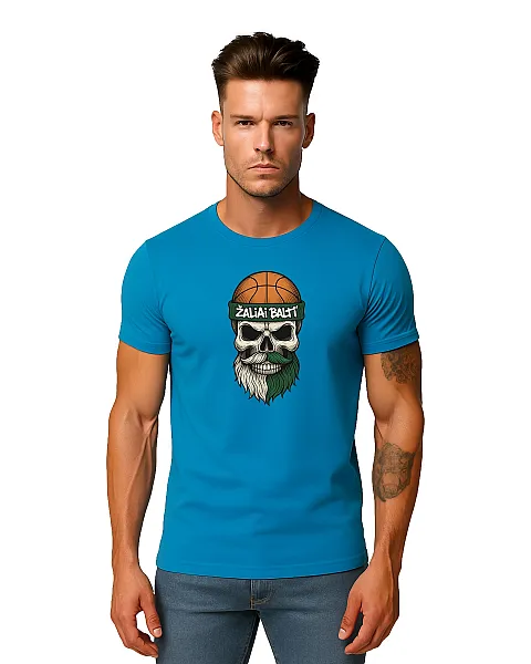Vīriešu tirkīza krekliņš Skull and Ball