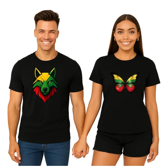 Melns T-kreklu komplekts Wolf-Dragon PK4026