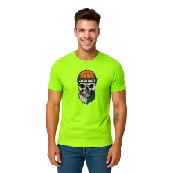 Vīriešu neona zaļš krekliņš Skull and Ball