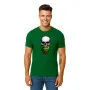 Vīriešu tumši zaļš T-krekls Skull and Beard