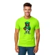 Vīriešu neona zaļš Bear Ball sporta krekls