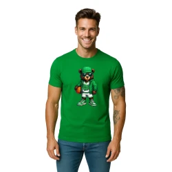 Vīriešu zaļš lāča krekls ar bumbas džemperi