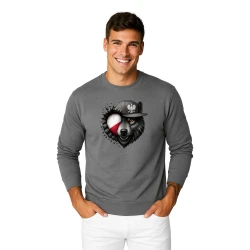 Vīriešu pelēks džemperis Poland wolf