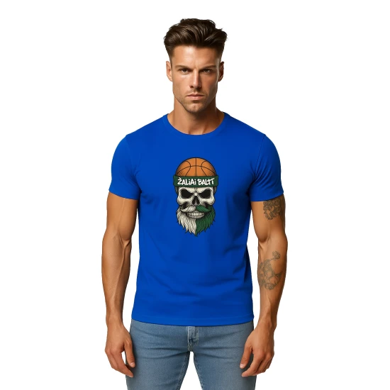 Vīriešu zils krekliņš Skull and Ball PK4022