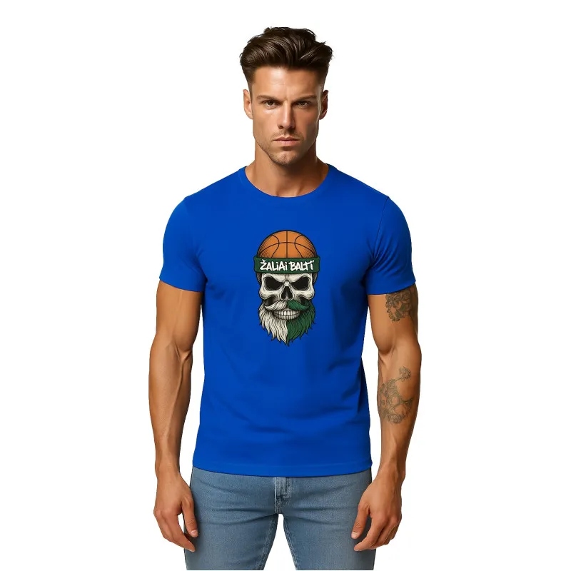 Vīriešu zils krekliņš Skull and Ball PK4022