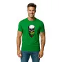 Vīriešu zaļš T-krekls Skull and Beard