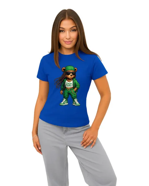 Sieviešu zils T-krekls Bear