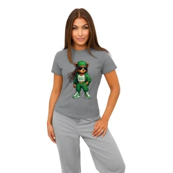 Sieviešu pelēks T-krekls Bear