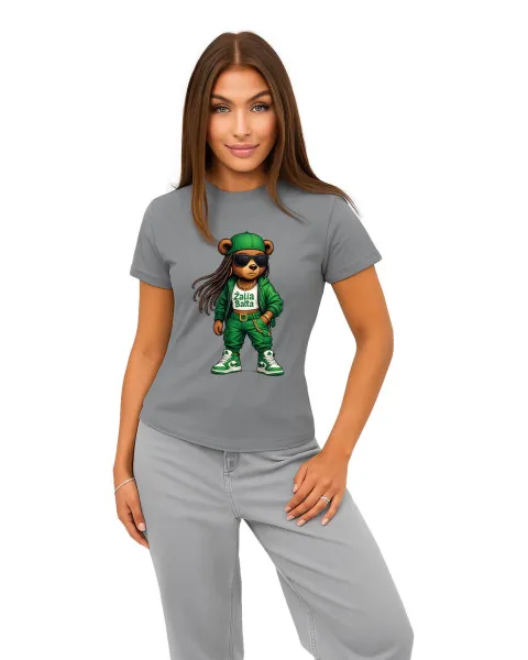 Sieviešu pelēks T-krekls Bear