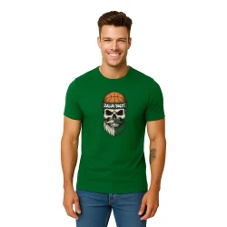 Vīriešu tumši zaļš krekliņš Skull and Ball