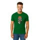 Vīriešu tumši zaļš krekliņš Skull and Ball PK4022