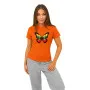 Sieviešu oranžs T-krekls Butterfly
