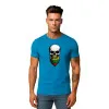 Vīriešu tirkīza krekliņš Skull and Beard PK4015