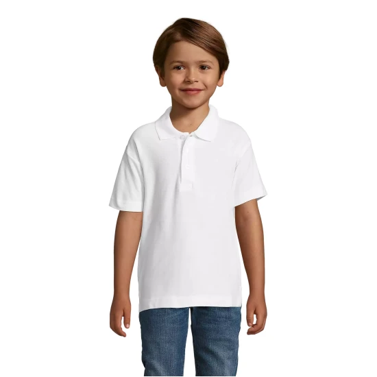 Bērnu balts polo krekliņš Enjoy T-krekls