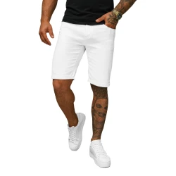 Vīriešu balti džinsa šorti Bost