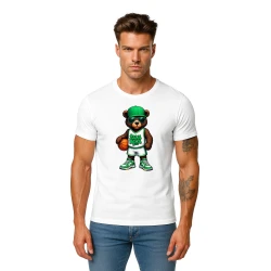 Vīriešu balts T-krekls Coon bez džempera