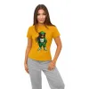 Sieviešu spilgti dzeltens T-krekls Bear PK4023