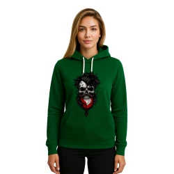 Sieviešu zaļš džemperis Polija galvaskauss