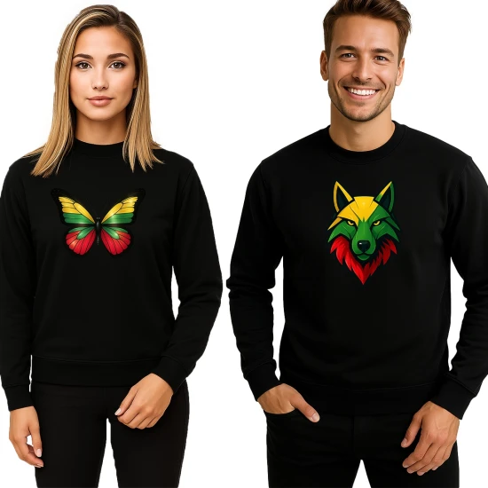 Melns džemperu komplekts Butterfly-wolf PK4014