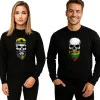 Melns džemperu komplekts Skulls vytis-bearded PK4014
