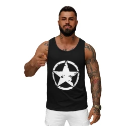 Vīriešu melns T-krekls bez piedurknēm West