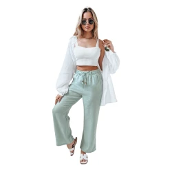 Mētras krāsas ikdienas bikses sievietēm Fiona